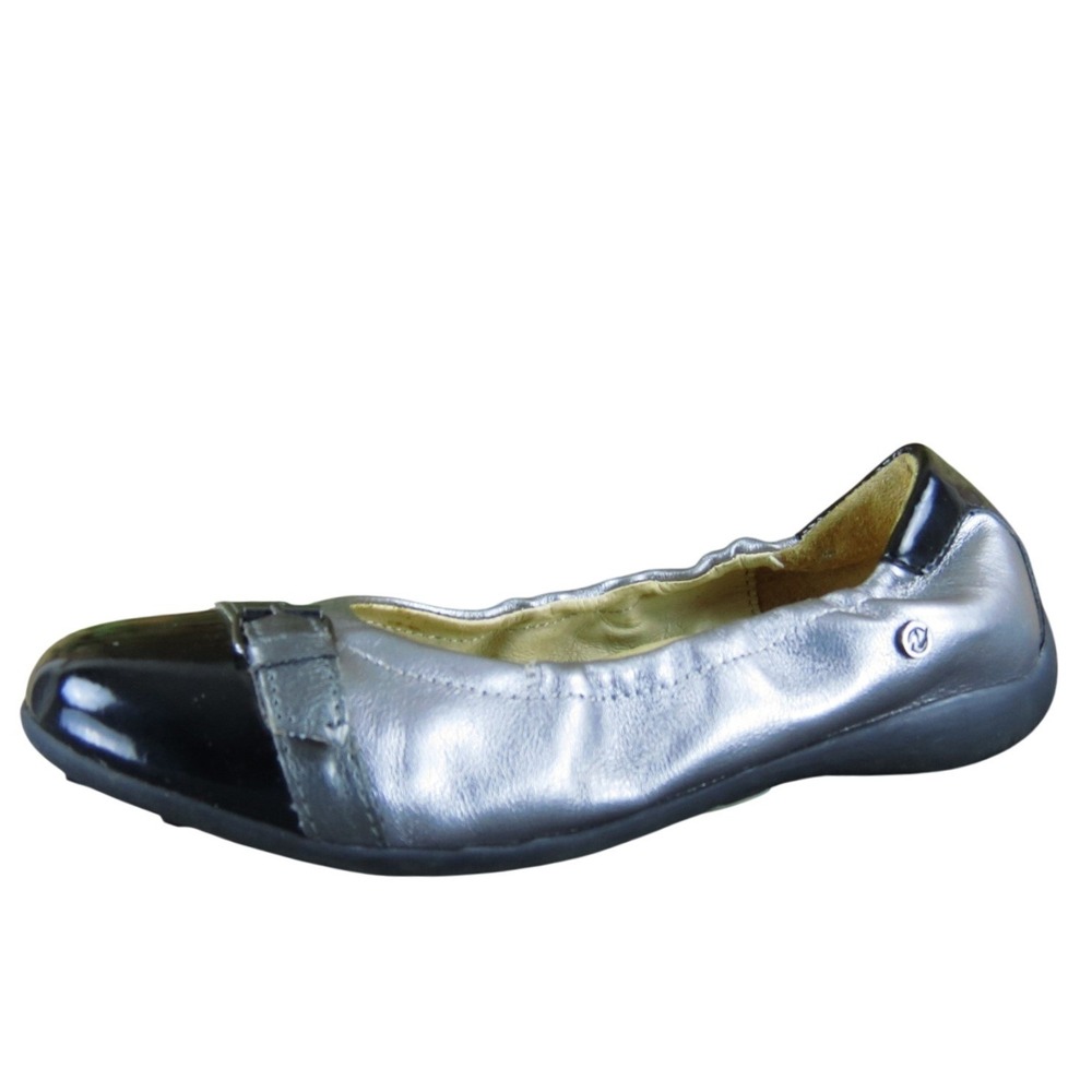 Naturino Ballet ‎ Girl Y 33 Medium Flat Silver Leather Buckle